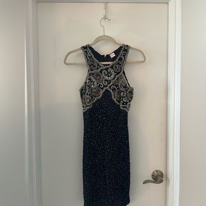 VINTANGE Beaded Fitted Dress